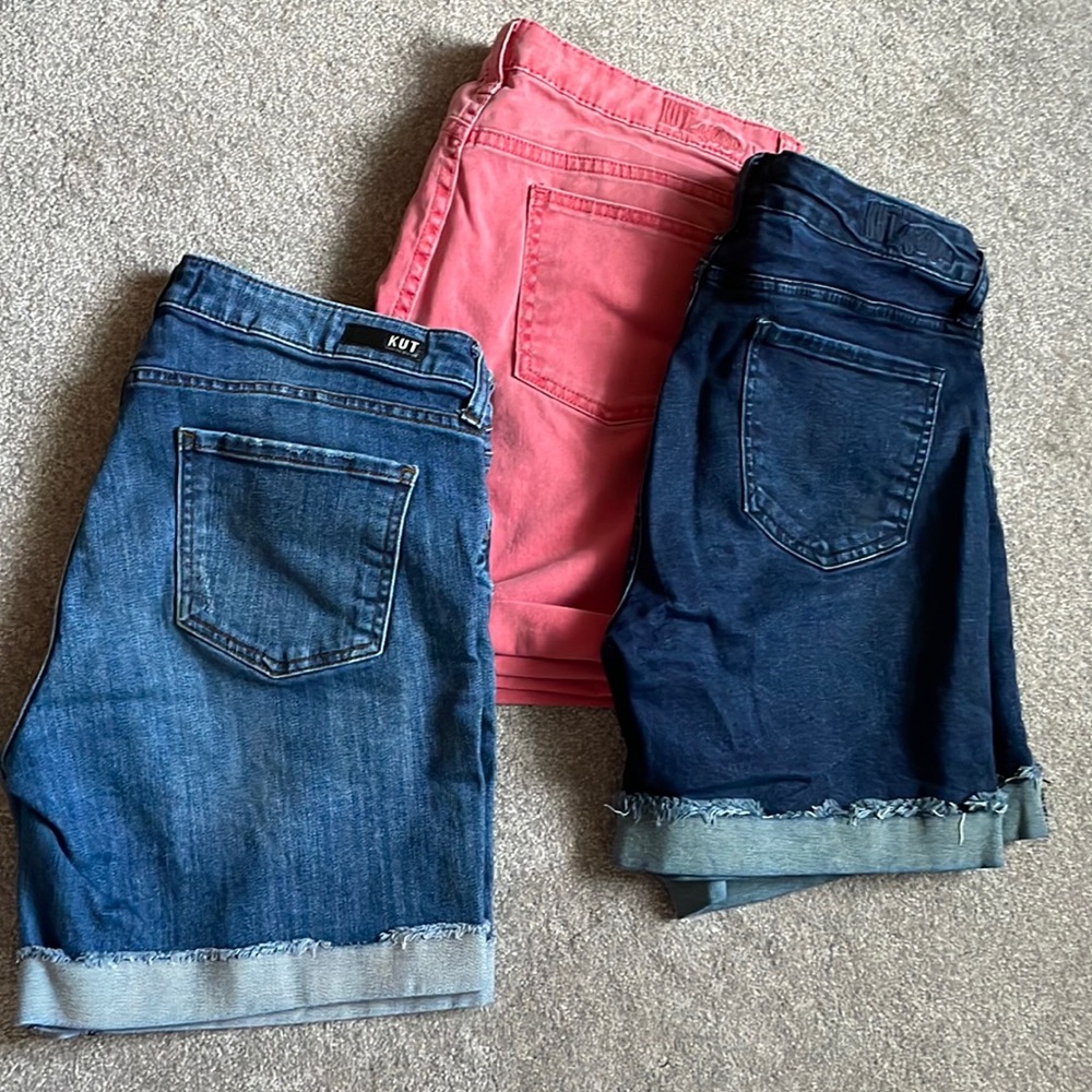 ☘️3️⃣ pairs of Kut from the Kloth shorts (2 size 8, 1 size 10)